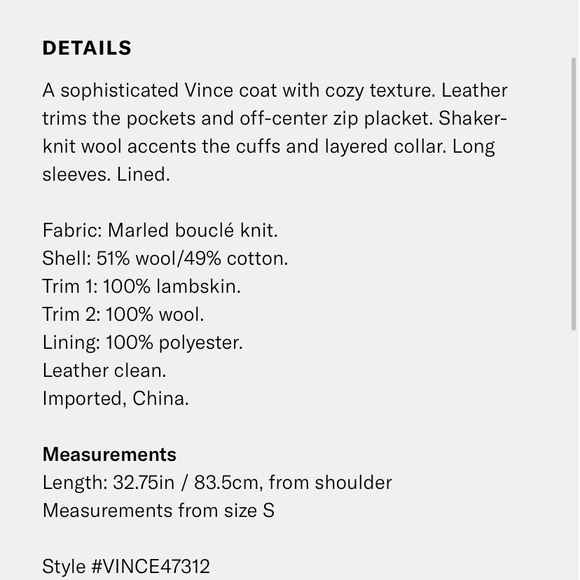 Vince shawl collar jacket small oversized - Picture 14 of 14